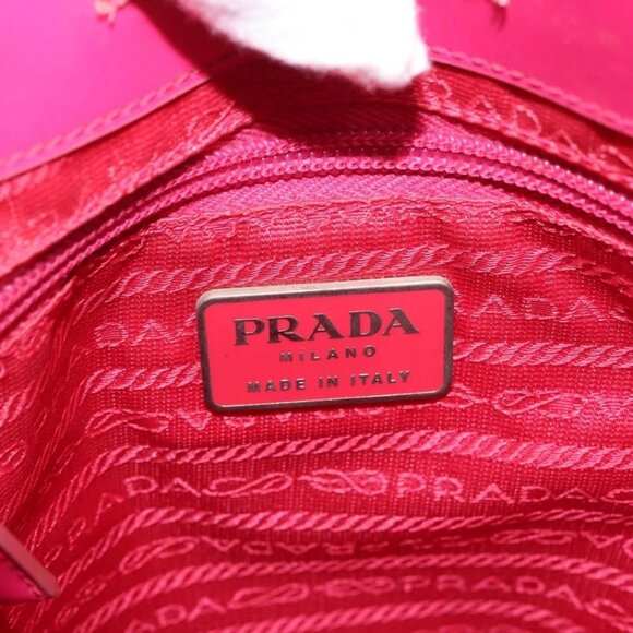 PRADA Shoulder Bag Leather Pink Clear Auth - Picture 13 of 15